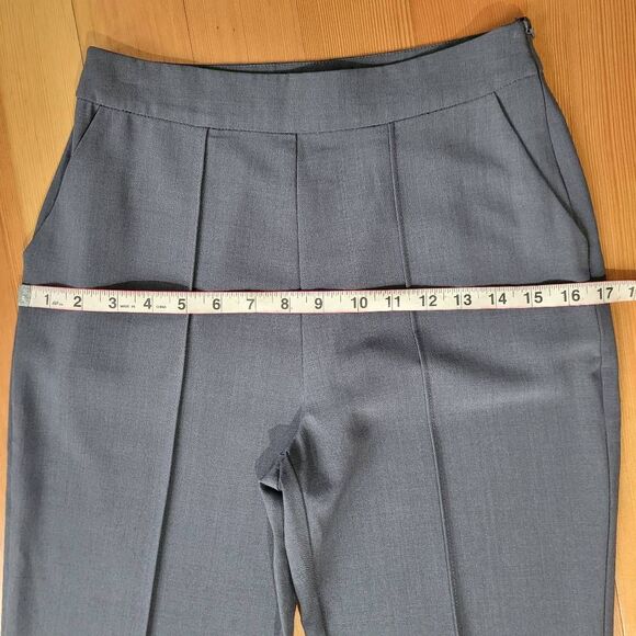 Lulus grey straight leg trousers lightweight office minimalist neutral business - Picture 11 of 13
